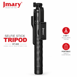 JMARY KT-239 2-in-1 extendable selfie stick and tripod stand